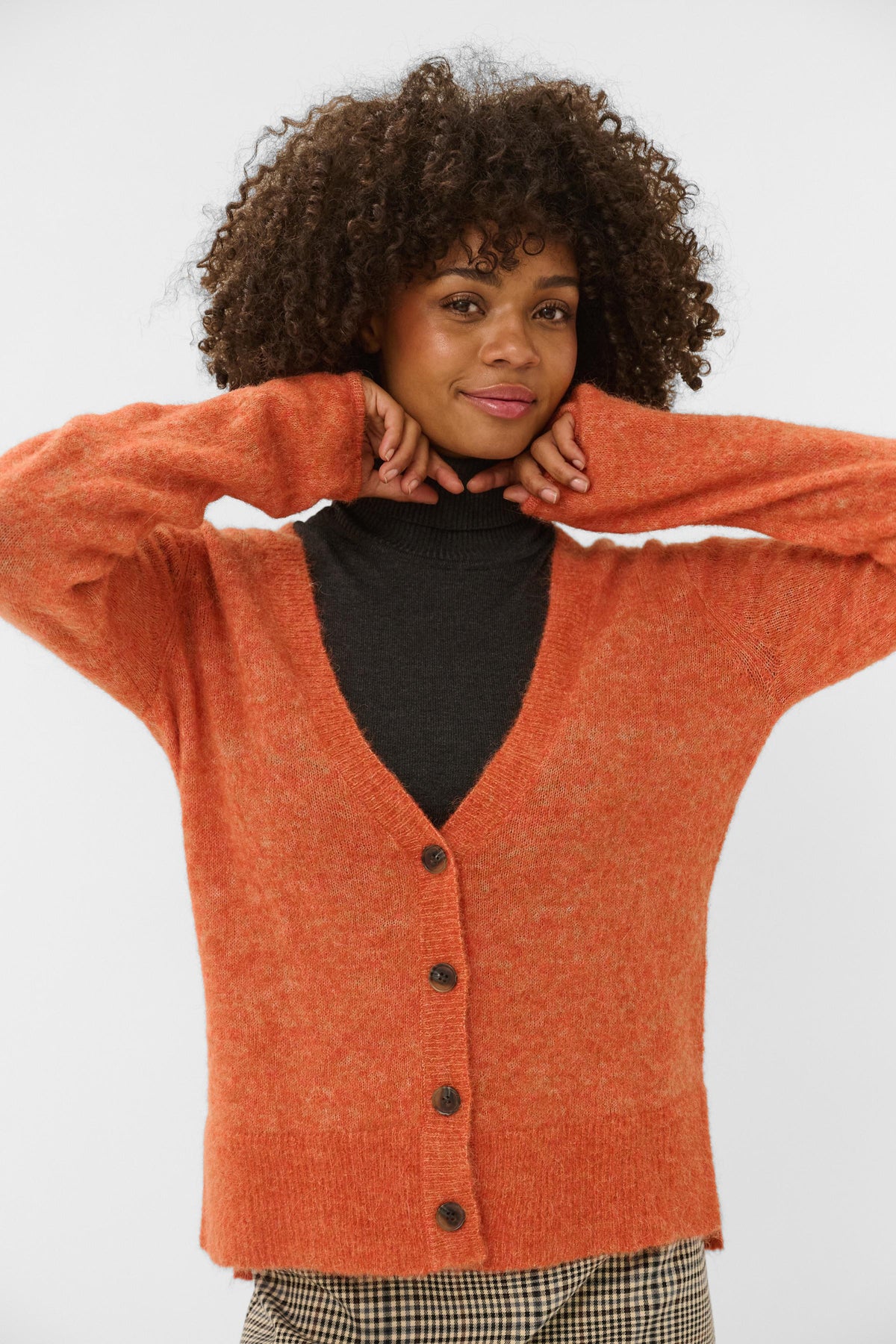 Cardigan CUbiebber orange chinée
