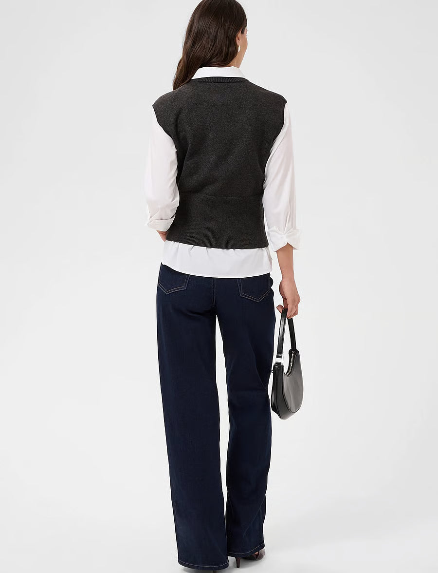Gilet gris en tricot KAbarbara