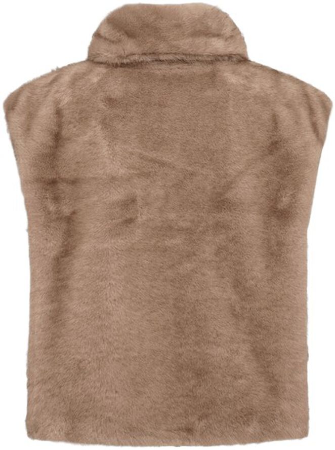 Veste sans manches duveteuse