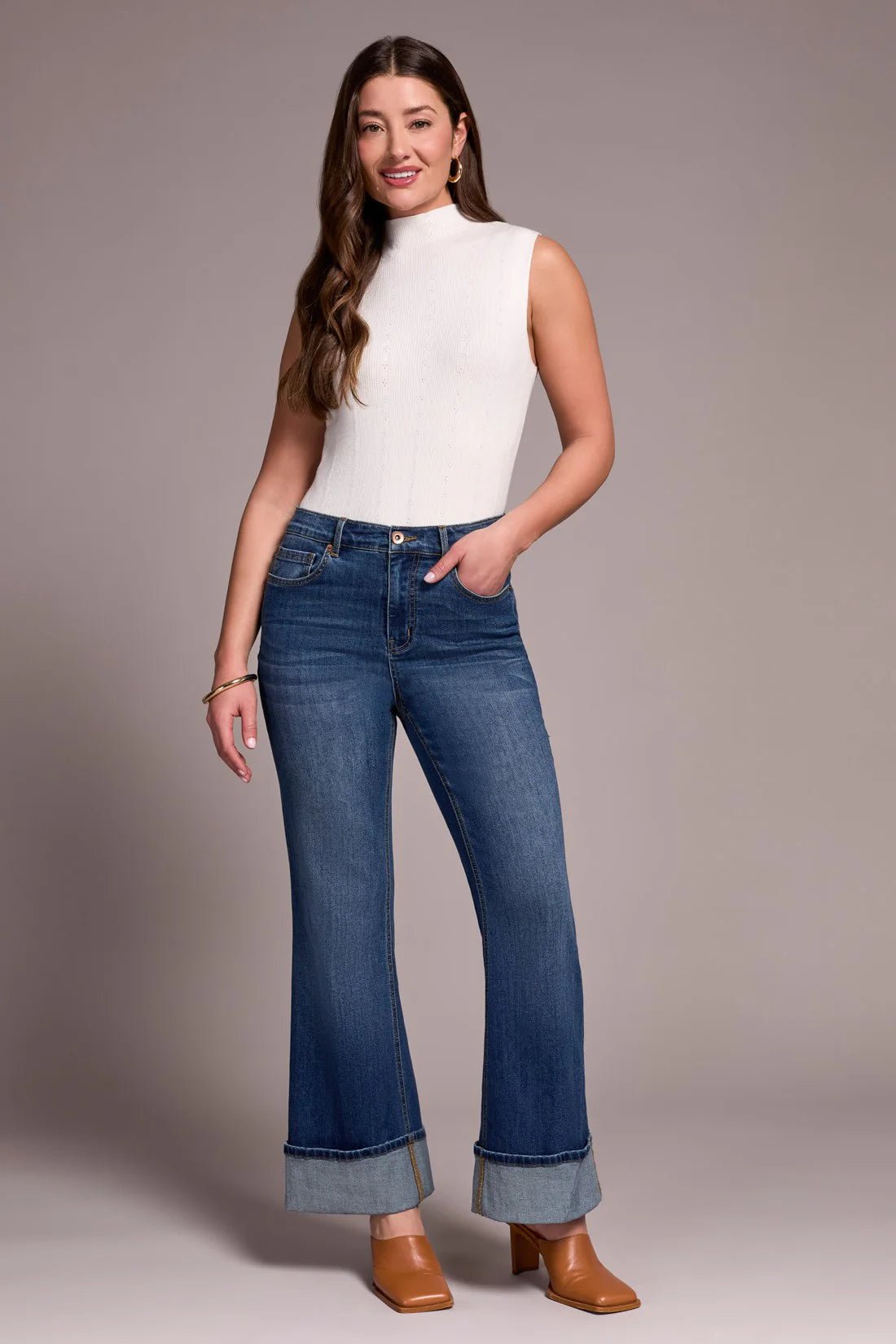 Tribal Brooke jeans palazzo avec coffre