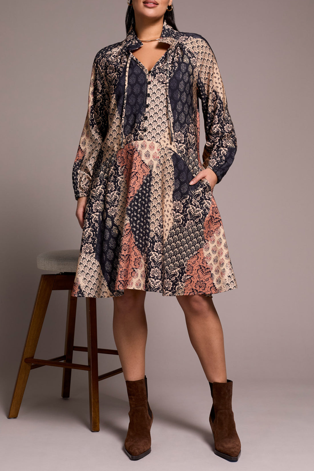 Tribal Robe Raglan patchwork
